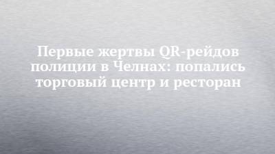 Первые жертвы QR-рейдов полиции в Челнах: попались торговый центр и ресторан - chelny-izvest.ru - Россия - Набережные Челны - Гэс