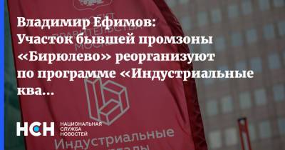 Владимир Ефимов - Владимир Ефимов: Участок бывшей промзоны «Бирюлево» реорганизуют по программе «Индустриальные кварталы» - nsn.fm - Москва