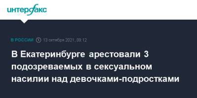 В Екатеринбурге арестовали 3 подозреваемых в сексуальном насилии над девочками-подростками - interfax.ru - Москва - Россия - Екатеринбург