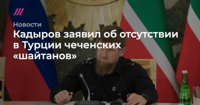 Кадыров заявил об отсутствии в Турции чеченских «шайтанов» - tvrain.ru - Турция - респ. Чечня