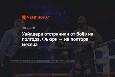 Фьюри Тайсон - Уайлдера отстранили от боёв на полгода, Фьюри — на полтора месяца - championat.com