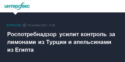 Роспотребнадзор усилит контроль за лимонами из Турции и апельсинами из Египта - interfax.ru - Москва - Китай - Бельгия - Египет - Грузия - Турция - Франция - Индия - Албания