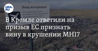Дмитрий Песков - В Кремле ответили на призыв ЕС признать вину в крушении МН17 - ura.news - Россия - Украина - Голландия - Куала-Лумпур - Амстердам