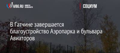 Александр Дрозденко - В Гатчине завершается благоустройство Аэропарка и бульвара Авиаторов - ivbg.ru - Украина - Ленинградская обл. - Благоустройство