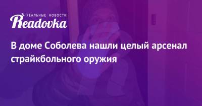 Александр Соболев - В доме Соболева нашли целый арсенал страйкбольного оружия - readovka.ru - Москва