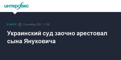 Виктор Янукович - Александр Янукович - Украинский - Украинский суд заочно арестовал сына Януковича - interfax.ru - Москва - Украина