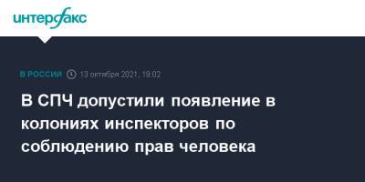 Ева Меркачева - В СПЧ допустили появление в колониях инспекторов по соблюдению прав человека - interfax.ru - Москва - Россия