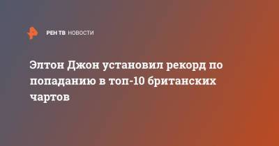 Элвис Пресли - Дэвид Боуи - Элтон Джон - Эда Ширана - Майкл Джексон - Элтон Джон установил рекорд по попаданию в топ-10 британских чартов - ren.tv