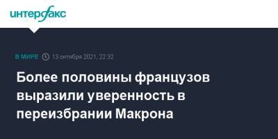 Эммануэль Макрон - Более половины французов выразили уверенность в переизбрании Макрона - interfax.ru - Москва - Франция