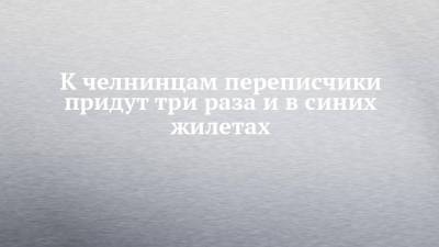 К челнинцам переписчики придут три раза и в синих жилетах - chelny-izvest.ru - Набережные Челны - Зябнуть