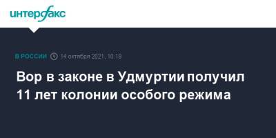 Вор в законе в Удмуртии получил 11 лет колонии особого режима - interfax.ru - Москва - Россия - респ. Удмуртия