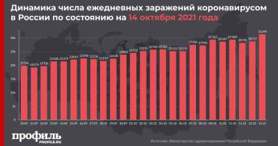 В России установлен новый рекорд по числу заболевших COVID-19 за сутки - profile.ru - Москва - Россия - Санкт-Петербург - Московская обл.