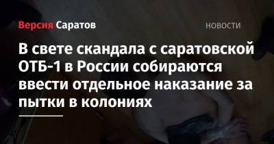 Татьяна Москалькова - В свете скандала с саратовской ОТБ-1 в России собираются ввести отдельное наказание за пытки в колониях - nversia.ru - Россия