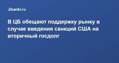 Елизавета Данилова - В ЦБ обещают поддержку рынку в случае введения санкций США на вторичный госдолг - smartmoney.one - Россия - США