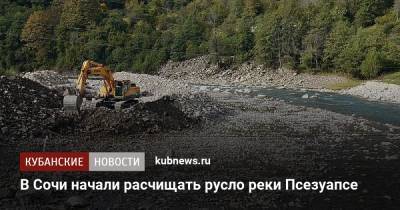 В Сочи начали расчищать русло реки Псезуапсе - kubnews.ru - Сочи - Краснодарский край