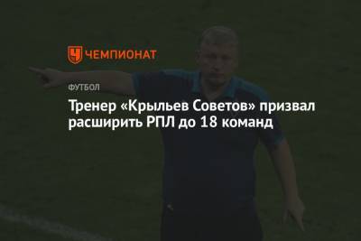 Игорь Осинькин - Тренер «Крыльев Советов» призвал расширить РПЛ до 18 команд - championat.com - Россия - Англия - Испания - Самара