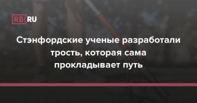 Стэнфордские ученые разработали трость, которая сама прокладывает путь - rb.ru - США
