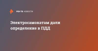 Электросамокатам дали определение в ПДД - ren.tv - Россия - Минтранс