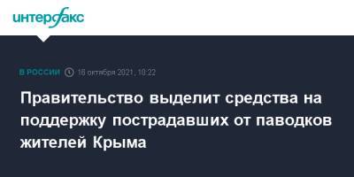 Михаил Мишустин - Правительство выделит средства на поддержку пострадавших от паводков жителей Крыма - interfax.ru - Москва - Россия - Крым