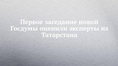 Вячеслав Володин - Первое заседание новой Госдумы оценили эксперты из Татарстана - chelny-izvest.ru - Россия - респ. Татарстан