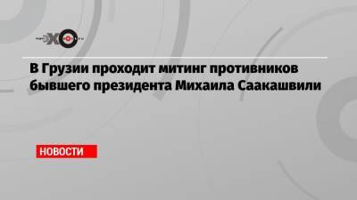 Михаил Саакашвили - В Грузии проходит митинг противников бывшего президента Михаила Саакашвили - echo.msk.ru - Грузия - Тбилиси - Рустави
