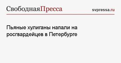 Пьяные хулиганы напали на росгвардейцев в Петербурге - svpressa.ru - Санкт-Петербург - респ. Татарстан - Югра - район Петродворцовый, Санкт-Петербург