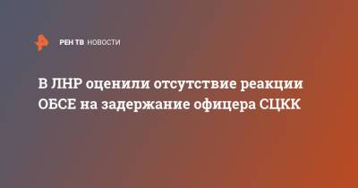 Андрей Косяк - В ЛНР оценили отсутствие реакции ОБСЕ на задержание офицера СЦКК - ren.tv - Украина - Киев - ЛНР