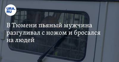 В Тюмени пьяный мужчина разгуливал с ножом и бросался на людей - ura.news - Тюмень
