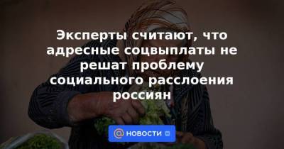 Владимир Путин - Эксперты считают, что адресные соцвыплаты не решат проблему социального расслоения россиян - smartmoney.one