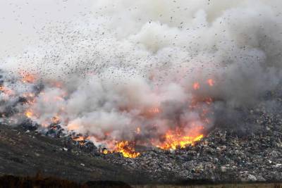 На Украине с ночи горит мусорный полигон под Ровно - news-front.info - Украина