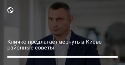 Виталий Кличко - Руслан Стефанчук - Кличко предлагает вернуть в Киеве районные советы - liga.net - Украина - Киев