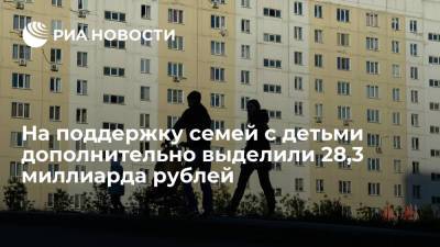 Михаил Мишустин - Правительство выделило более 28 миллиардов рублей на поддержку семей с детьми от трех до семи лет - ria.ru - Москва
