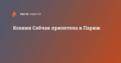 Ксения Собчак - Ксения Собчак прилетела в Париж - ren.tv - Сочи - Париж
