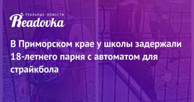 В Приморском крае у школы задержали 18-летнего парня с автоматом для страйкбола - readovka.ru - Москва - Приморье край