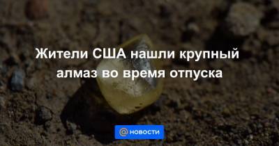 Жители США нашли крупный алмаз во время отпуска - news.mail.ru - США - шт. Калифорния - штат Арканзас