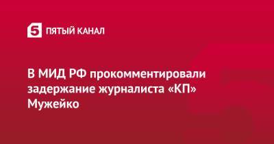 Мария Захарова - Геннадий Можейко - В МИД РФ прокомментировали задержание журналиста «КП» Мужейко - 5-tv.ru - Россия - Белоруссия