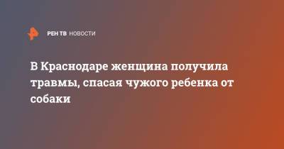 В Краснодаре женщина получила травмы, спасая чужого ребенка от собаки - ren.tv - Краснодарский край - Краснодар