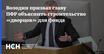 Вячеслав Володин - Михаил Делягин - Володин призвал главу ПФР объяснить строительство «дворцов» для фонда - nsn.fm - Россия
