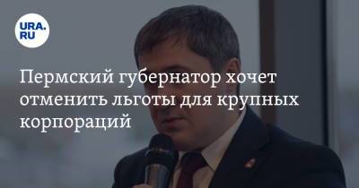 Дмитрий Махонин - Пермский губернатор хочет отменить льготы для крупных корпораций - ura.news - Пермь - Пермский край