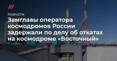 Замглавы оператора космодромов России задержали по делу об откатах на космодроме «Восточный» - tvrain.ru - Россия