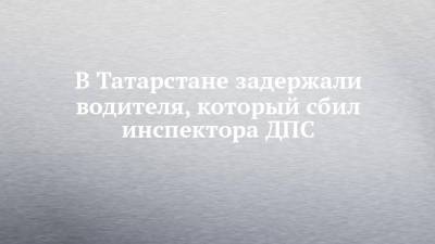 В Татарстане задержали водителя, который сбил инспектора ДПС - chelny-izvest.ru - респ. Татарстан - Казань