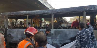 В центре Дамаска взорвался автобус с военными, есть погибшие – видео - ivbg.ru - Дамаск - Украина - Сана