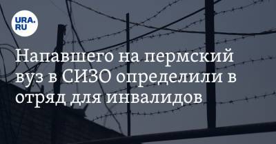 Напавшего на пермский вуз в СИЗО определили в отряд для инвалидов - ura.news - Пермь - Пермский край