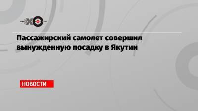 Пассажирский самолет совершил вынужденную посадку в Якутии - echo.msk.ru - Челябинск - респ. Саха - Чукотка