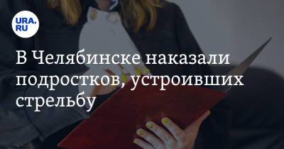 В Челябинске наказали подростков, устроивших стрельбу - ura.news - Россия - Челябинск
