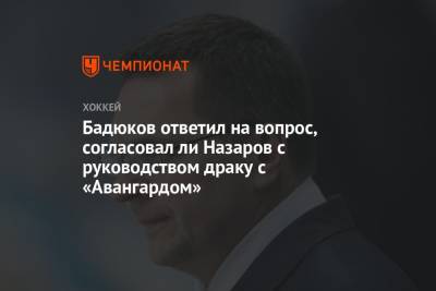 Алексей Бадюков - Бадюков ответил на вопрос, согласовал ли Назаров с руководством драку с «Авангардом» - championat.com - Сочи