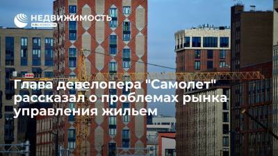 Глава девелопера "Самолет" Антон Елистратов рассказал о проблемах рынка управления жильем - realty.ria.ru - Москва