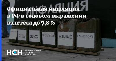 Официальная инфляция в РФ в годовом выражении взлетела до 7,8% - nsn.fm - Россия