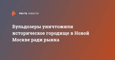 Бульдозеры уничтожили историческое городище в Новой Москве ради рынка - ren.tv - Москва - Московская обл. - Строительство