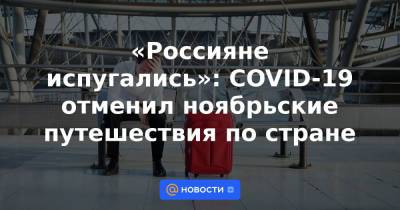 Майя Ломидзе - «Россияне испугались»: COVID-19 отменил ноябрьские путешествия по стране - news.mail.ru - Россия